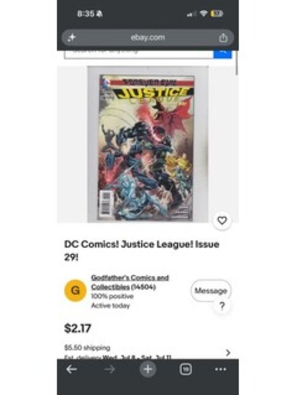 DC Comics Justice League Forever Evil Issue 29 Comic Book